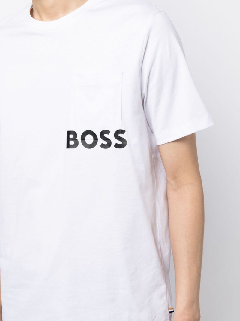 BOSS Loungewear White Logo Top
