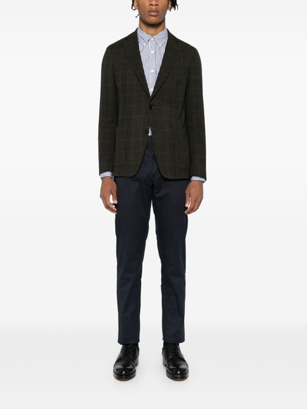 Boss SLIM-FIT JACKET IN CHECKED STRETCH Blazer