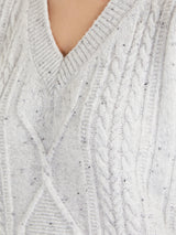 Max Mara Carmela White Cropped Wool Knit Jumper