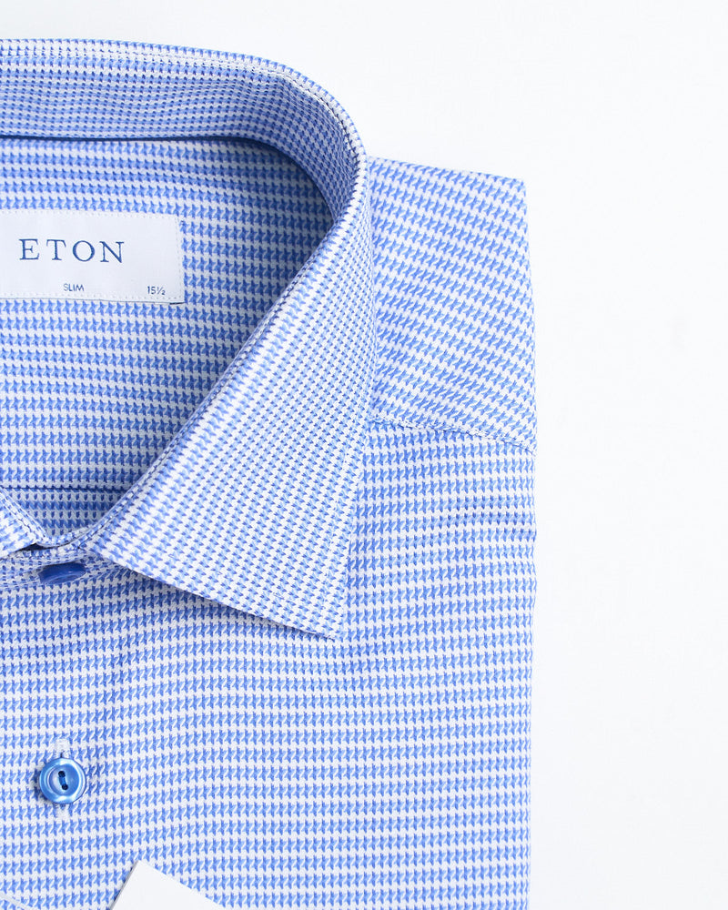 Eton Houndstooth Signature Twill Shirt