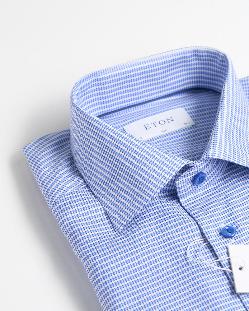 Eton Houndstooth Signature Twill Shirt