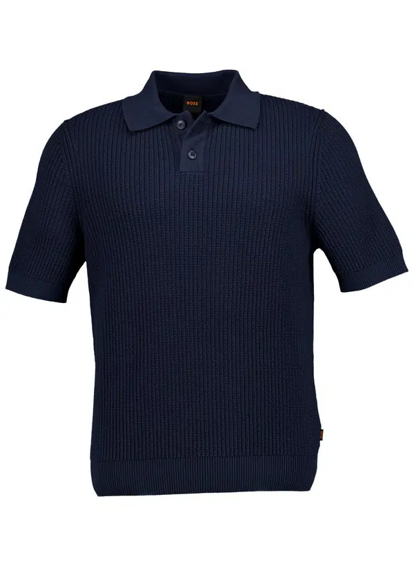 Boss Orange Ribbed Knit Polo