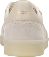 Boss Leather Suede Trainers with Foil Print Branding