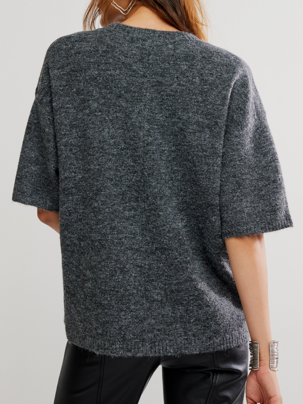 Free People Margot Sweater Tee Charcoal