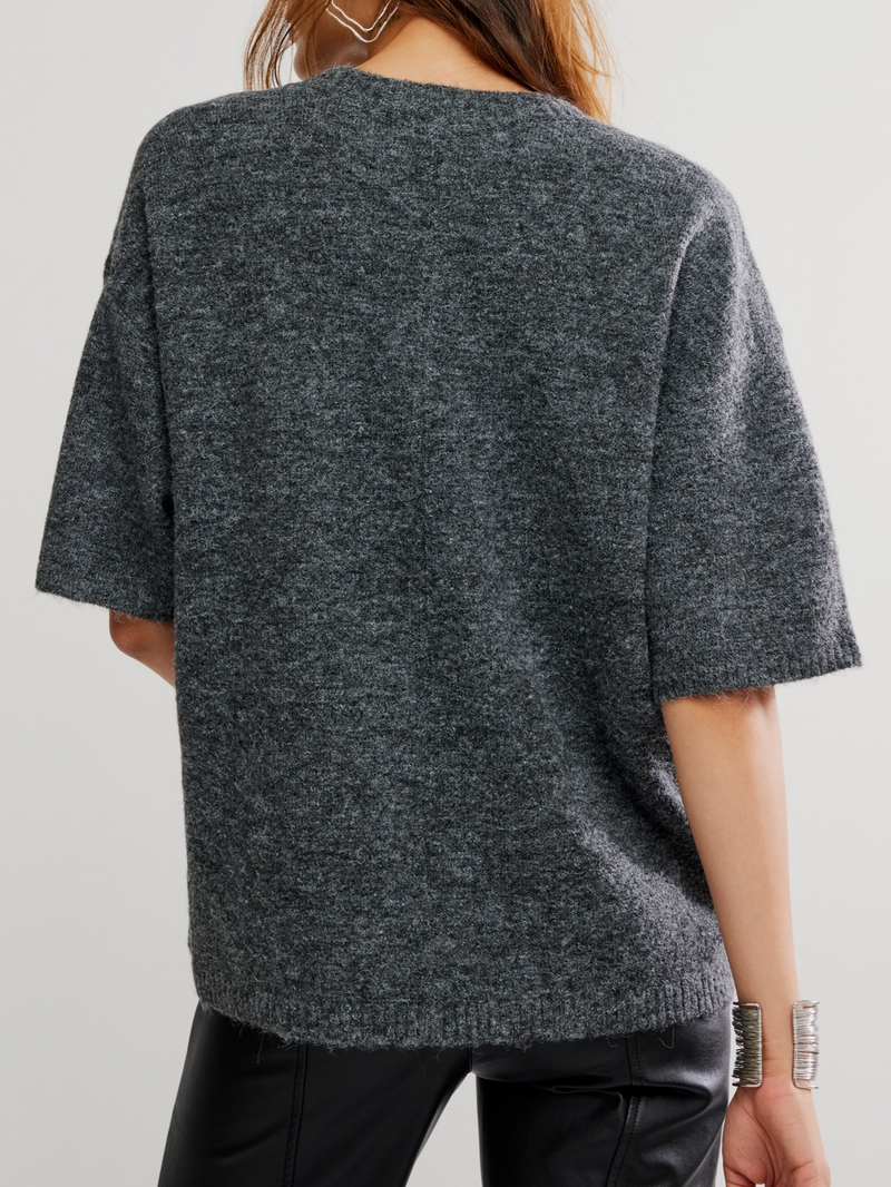 Free People Margot Sweater Tee Charcoal