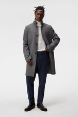 J. Lindeberg Holger Melton Mid Grey Melange Coat