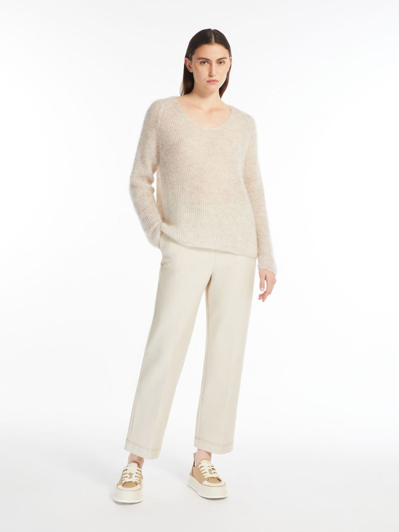 Max Mara Mohair Yarn Jumper in Beige