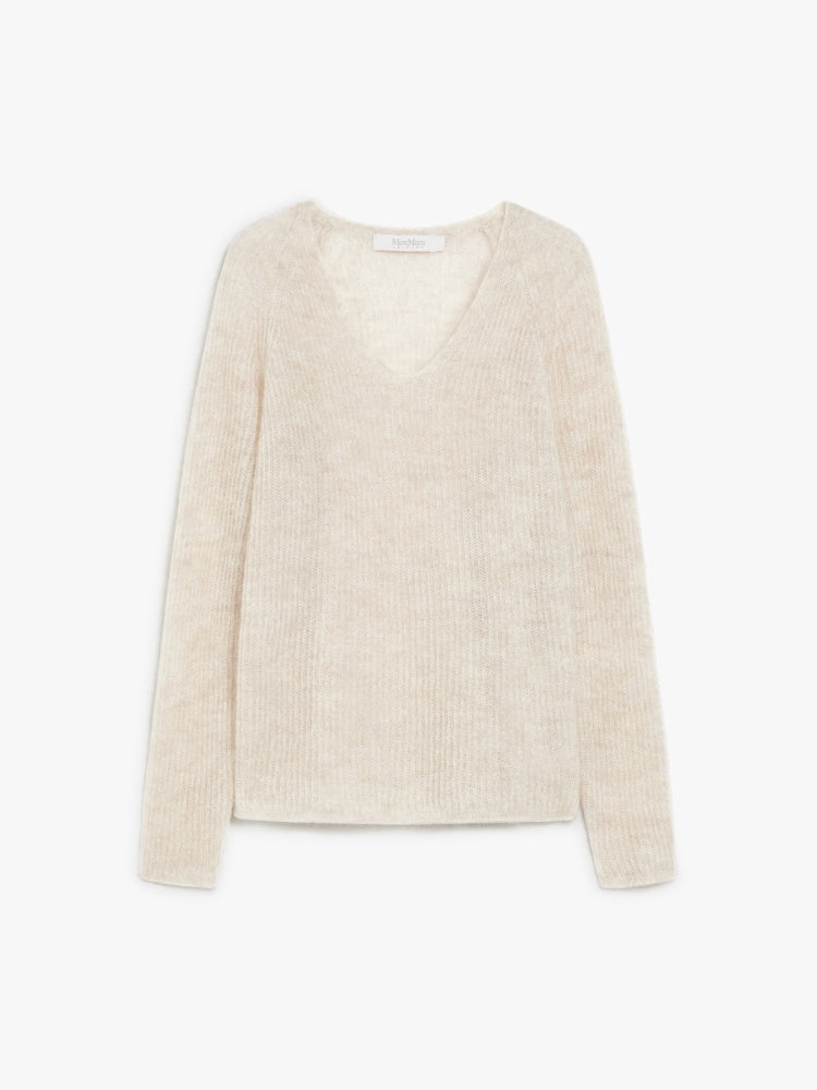 Max Mara Mohair Yarn Jumper in Beige