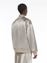 Max Mara Oversized Satin Bomber Jacket