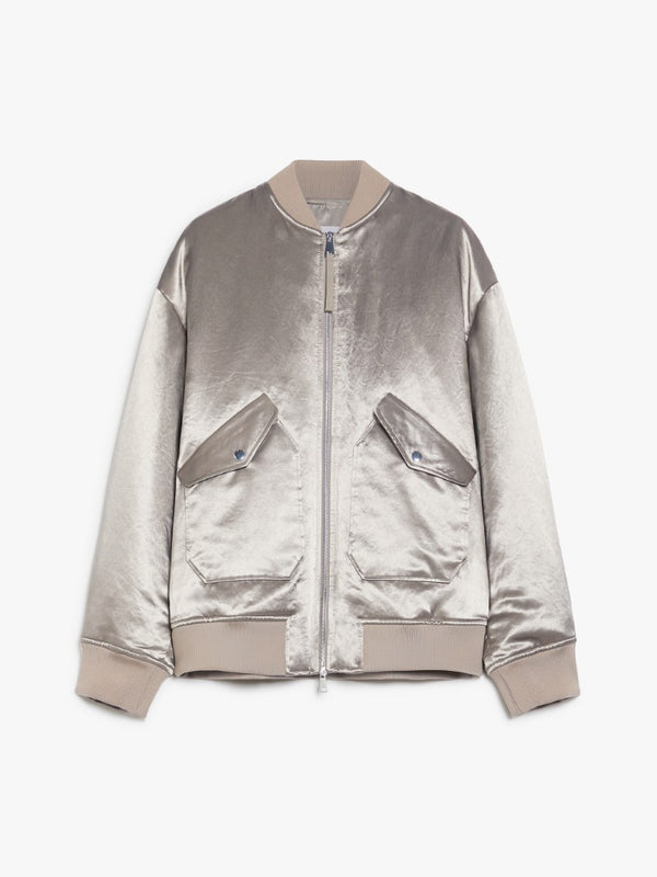 Max Mara Oversized Satin Bomber Jacket