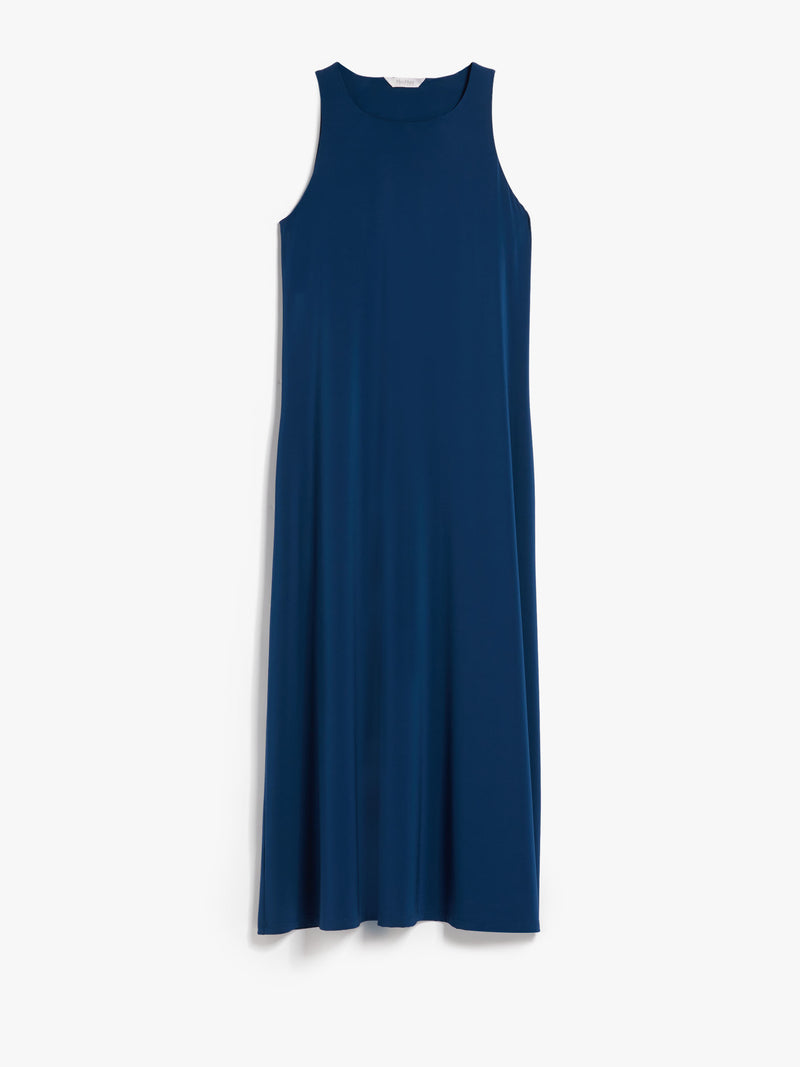 Max Mara Supremo Stretch Jersey A-line Dress in China Blue Faded Soul Max Mara Supremo Stretch Jersey A-line Dress in China Blue Faded Soul