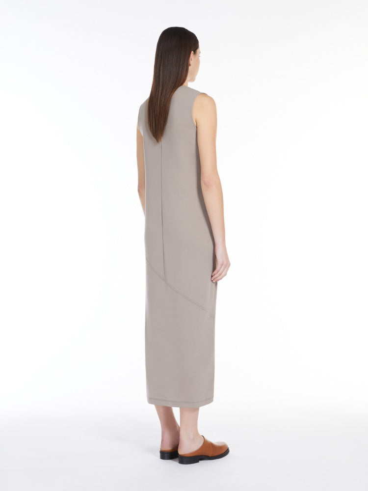 Max Mara Fluid Jersey Dress in Turtledove