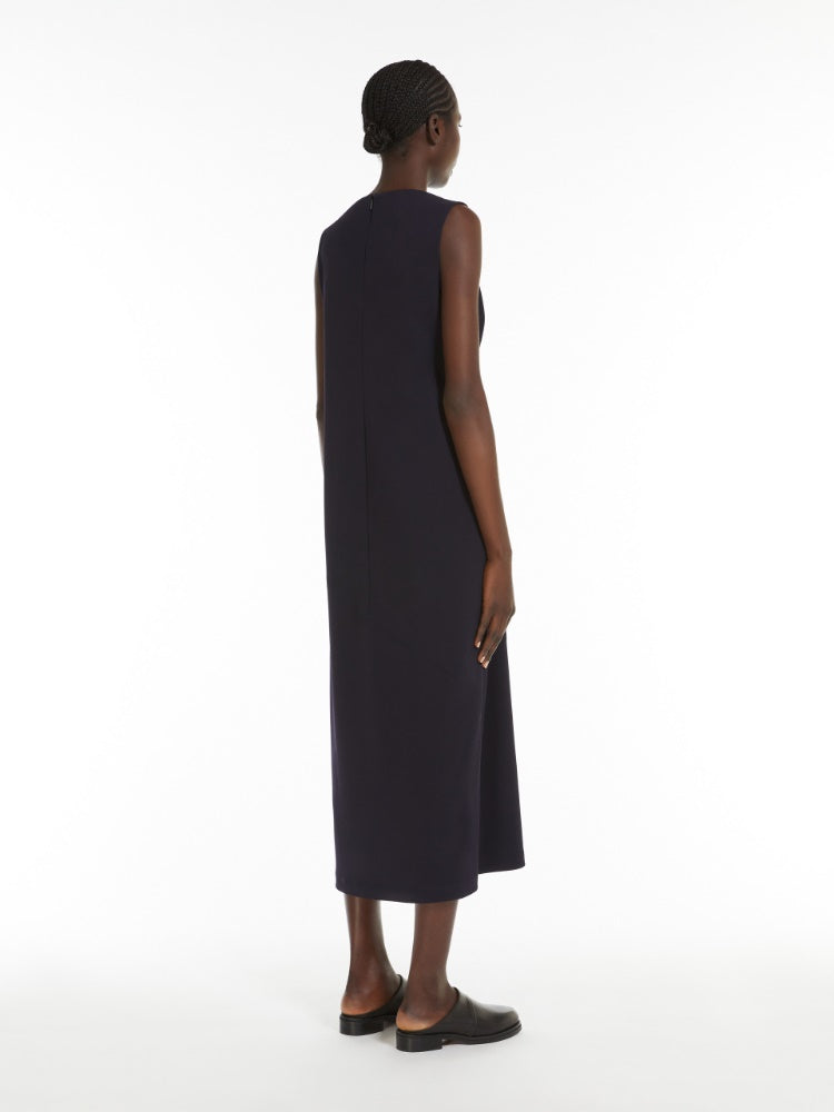 Max Mara Fluid Jersey Dress in Navy