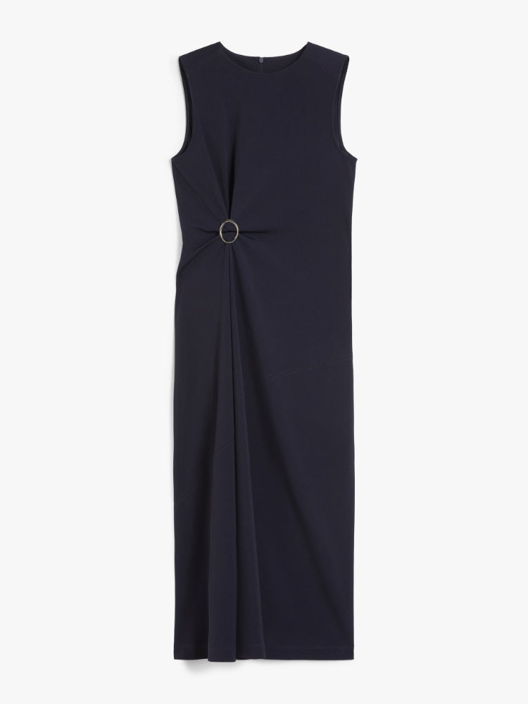 Max Mara Fluid Jersey Dress in Navy