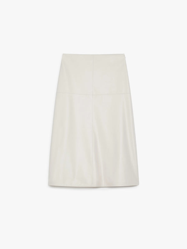 Max Mara Scilli Coated Jersey Midi Skirt in Beige