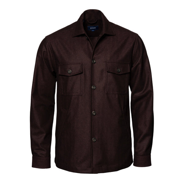 Eton Herringbone Wool-Cashmere Overshirt