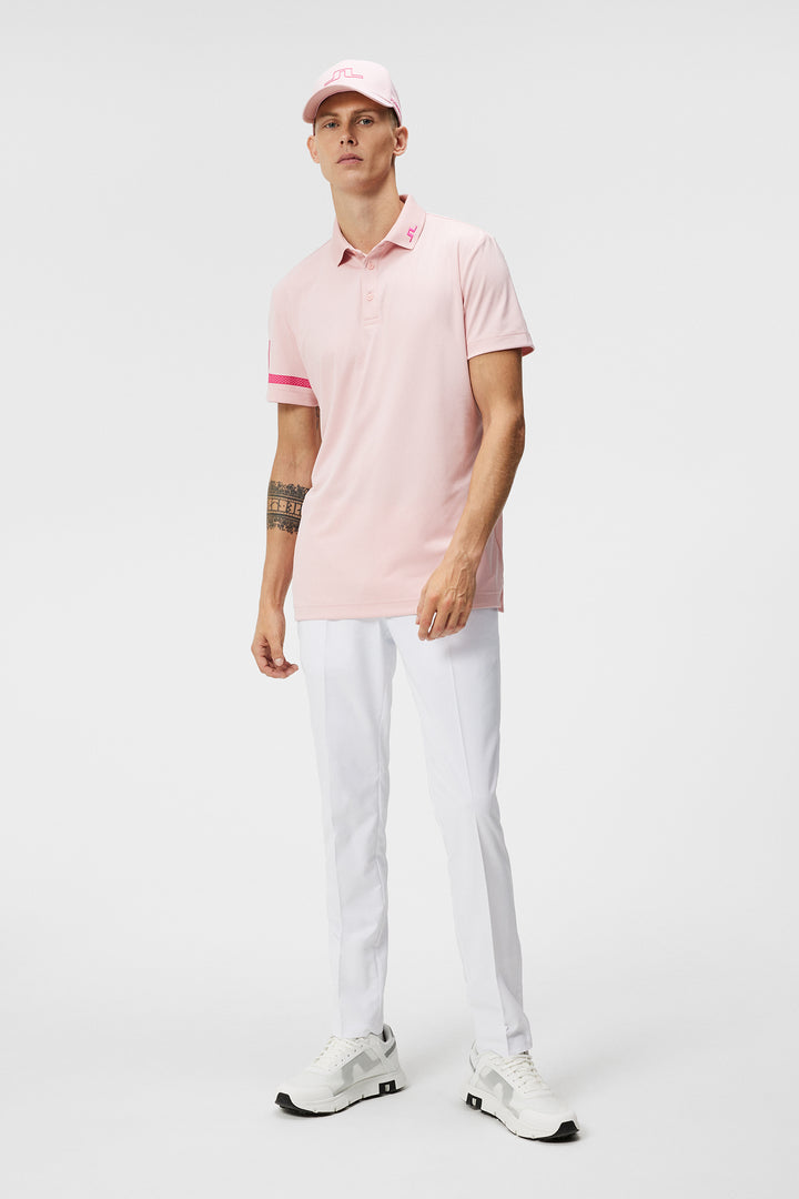 J Lindeberg Bridge Regular Fit Polo in Powder Pink