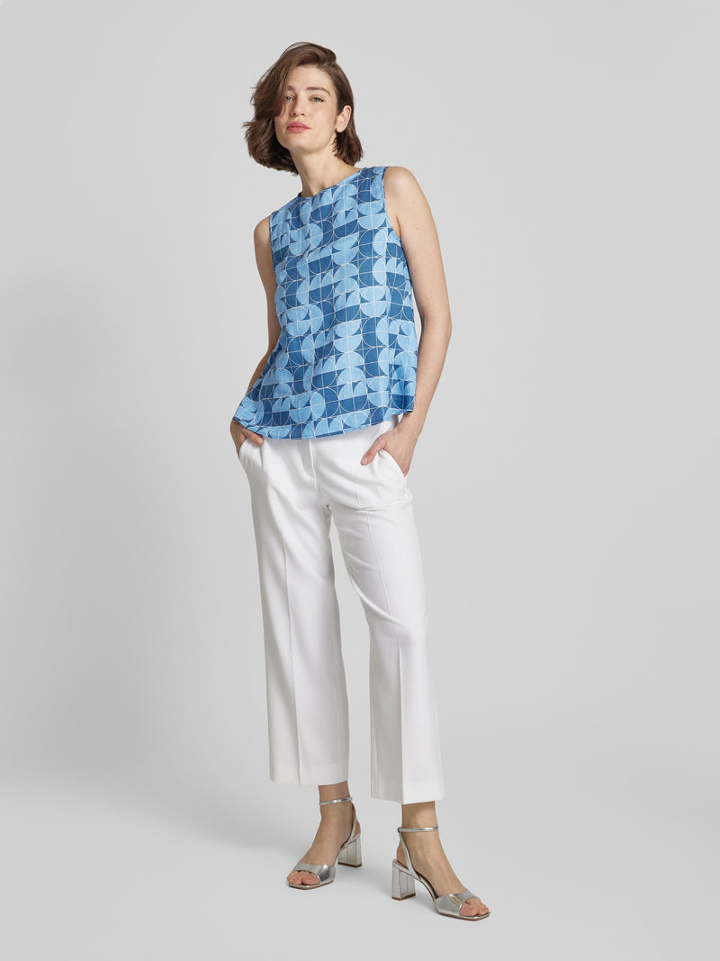 Max Mara Guisy Printed linen top