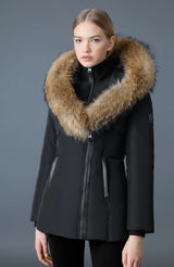 ADALI-FZ Down coat with natural fur Signature Mackage Collar