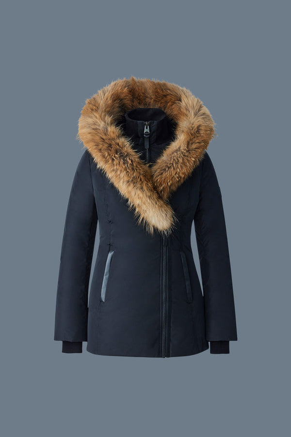 Mackage Adali Down Coat with Natural Fur Signature Mackage Collar