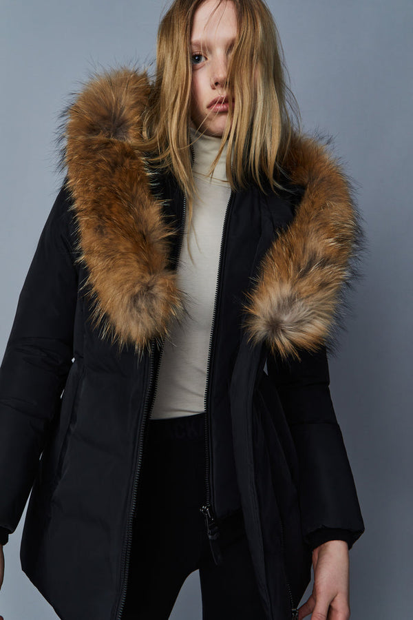 Mackage Adali Down Coat with Natural Fur Signature Mackage Collar