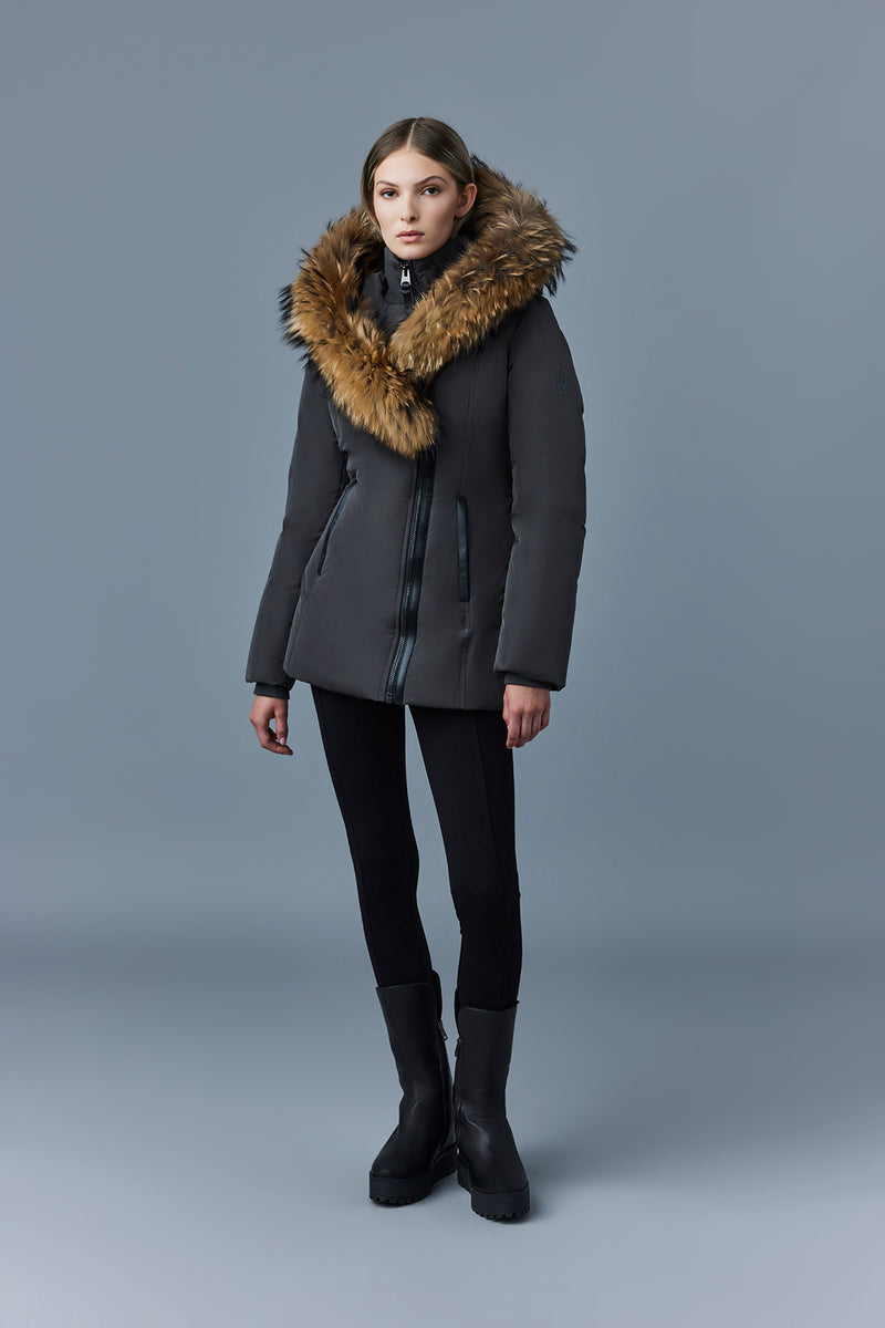 Mackage Adali-F Carbon Down Coat with Natural Fur