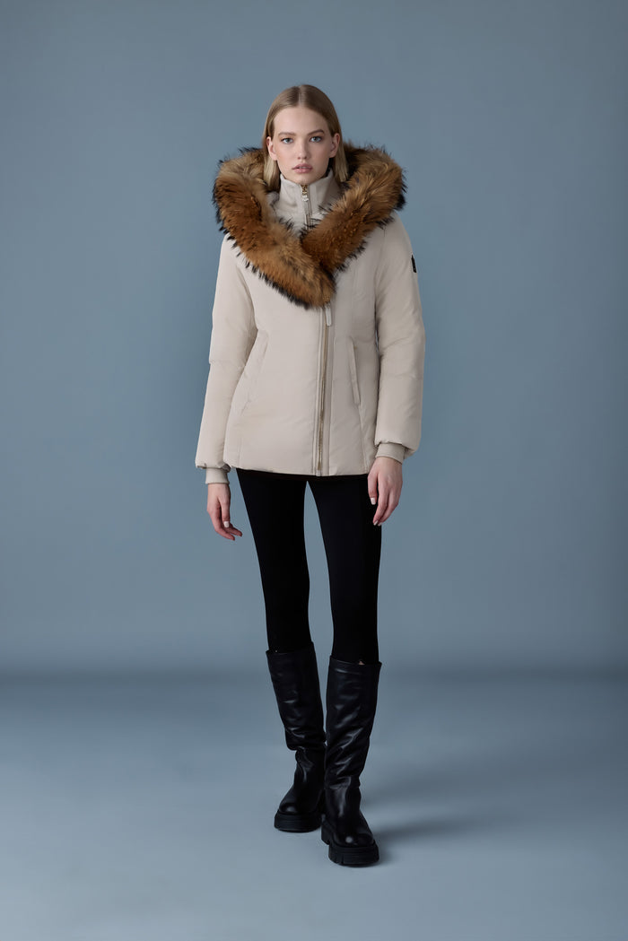 Mackage Adali Down Coat with Natural Fur Signature Mackage collar