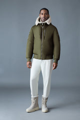 MACKAGE AUGUST bomber jacket with shearling-trimmed hood