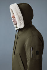 MACKAGE AUGUST bomber jacket with shearling-trimmed hood