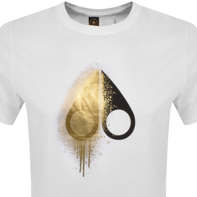 Moose Knuckles Mens Augstine Tee Gold in White