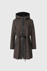 BLITHE-STP Wool and leather belt coat