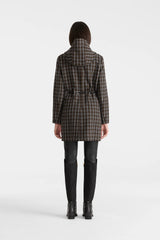 BLITHE-STP Wool and leather belt coat