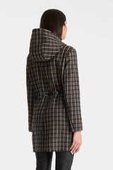 BLITHE-STP Wool and leather belt coat