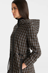 BLITHE-STP Wool and leather belt coat