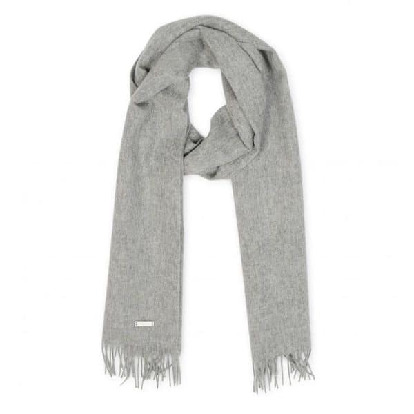 BOSS HEROSO GREY WOOL SCARF