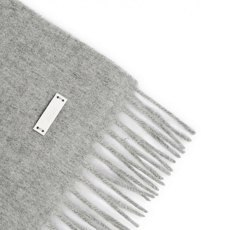 BOSS HEROSO GREY WOOL SCARF
