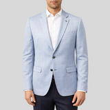 Windowpane Check Stretch Jersey Blazer