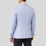 Windowpane Check Stretch Jersey Blazer
