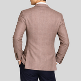 Windowpane Check Stretch Jersey Blazer - Taupe
