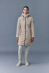 Mackage Camea-Str Trench Stretch Light Down Jacket with Removable Hood