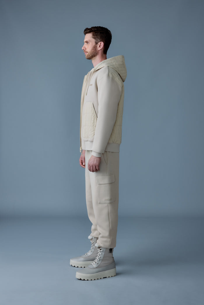 Mackage Cruz Zip-Up Hybrid Vertical Quilt Hoodie – Faded Soul