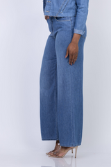 L'Agence Alicent Sneaker Wide Leg Jeans