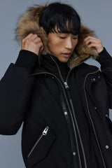 Mackage Dixon-F Black Down Bomber with Natural Fur
