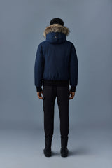 Mackage Dixon-F Navy Down Bomber with Natural Fur