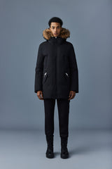 Mackage Edward 2-in-1 Down Parka with Hooded Bib and Natural Fur for Men