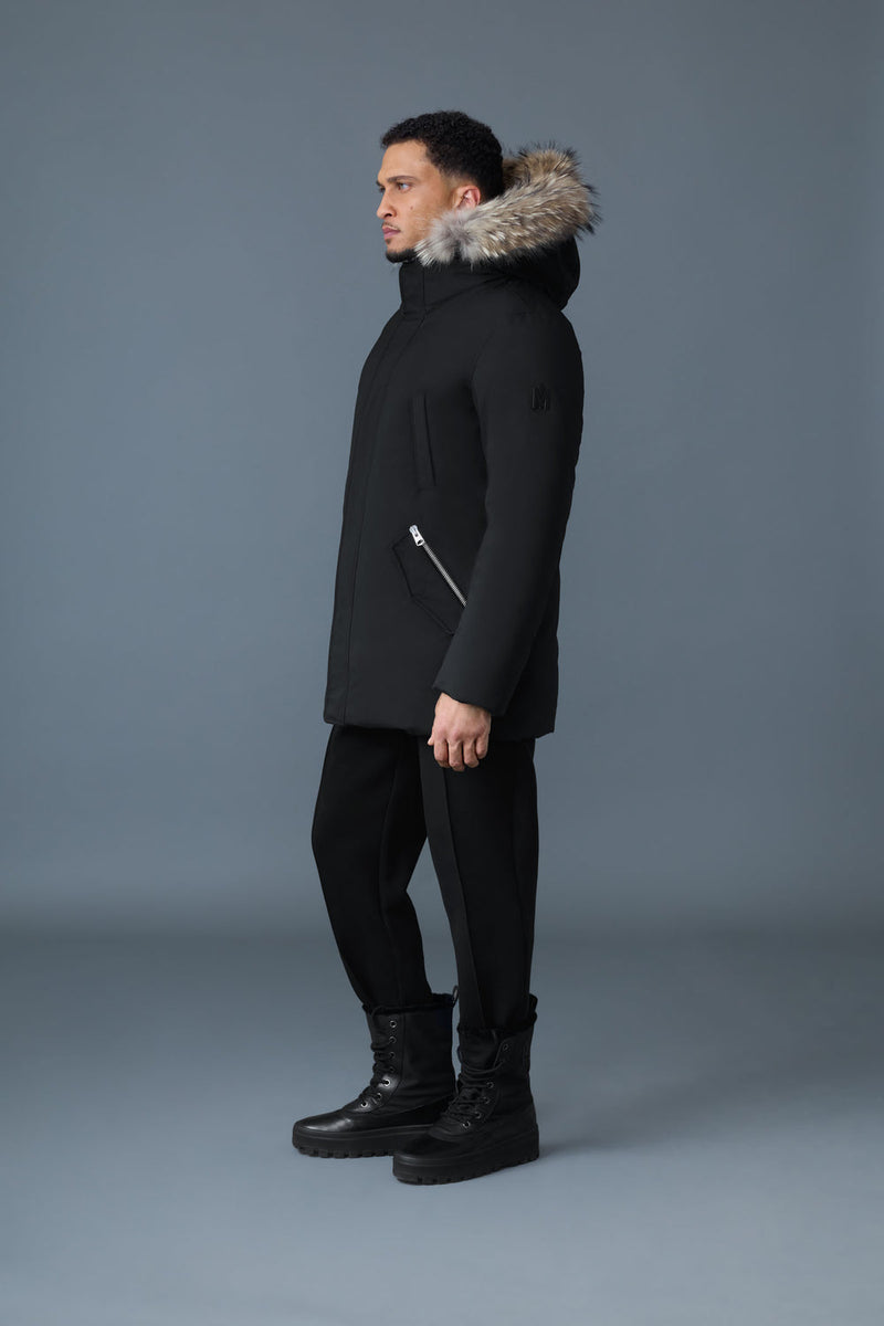 MACKAGE EDWARD-F 2-in-1 down parka with hooded bib and natural fur for men