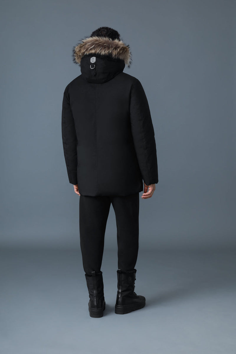 MACKAGE EDWARD-F 2-in-1 down parka with hooded bib and natural fur for men