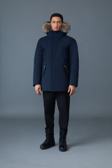 MACKAGE EDWARD-F 2-in-1 down parka with hooded bib and natural fur for men