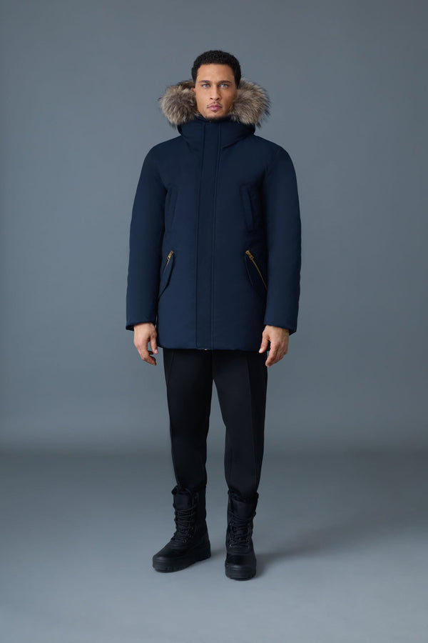 MACKAGE EDWARD-F 2-in-1 down parka with hooded bib and natural fur for men