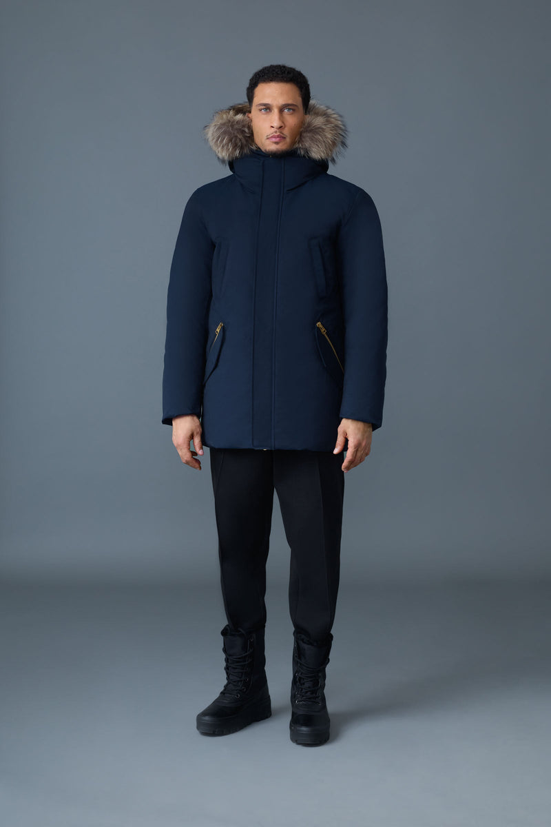 MACKAGE EDWARD-F 2-in-1 down parka with hooded bib and natural fur for men